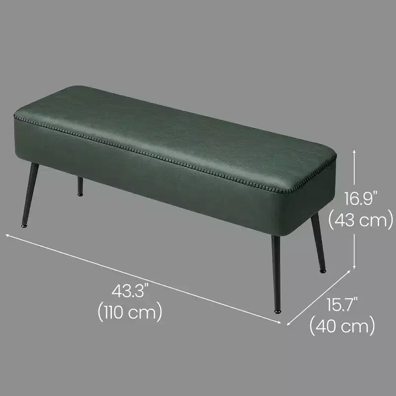 Banc pour entrée et chambre, Banc de bout de lit, Pouf de rangement