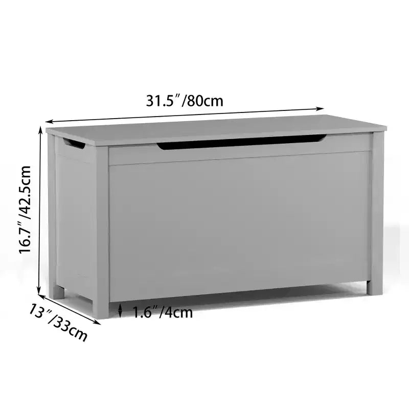 Coffre de Rangement Jouets Enfant Banc Coffre Tabouret de Lit avec Couvercle à Charnière de Sécurité