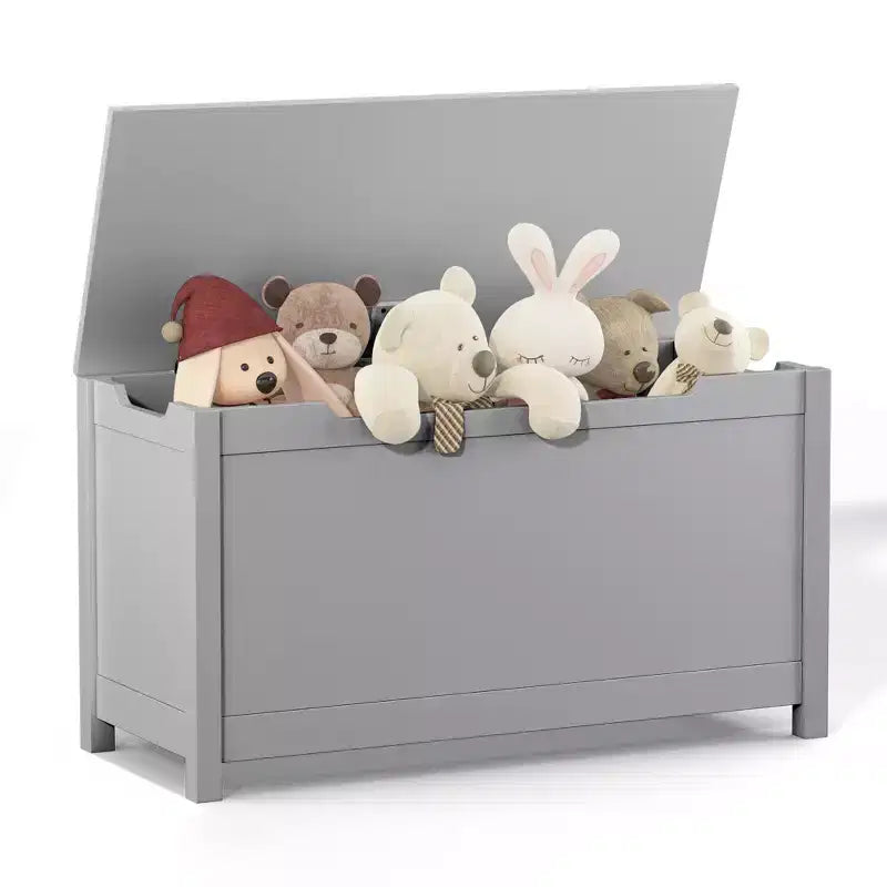 Coffre de Rangement Jouets Enfant Banc Coffre Tabouret de Lit avec Couvercle à Charnière de Sécurité