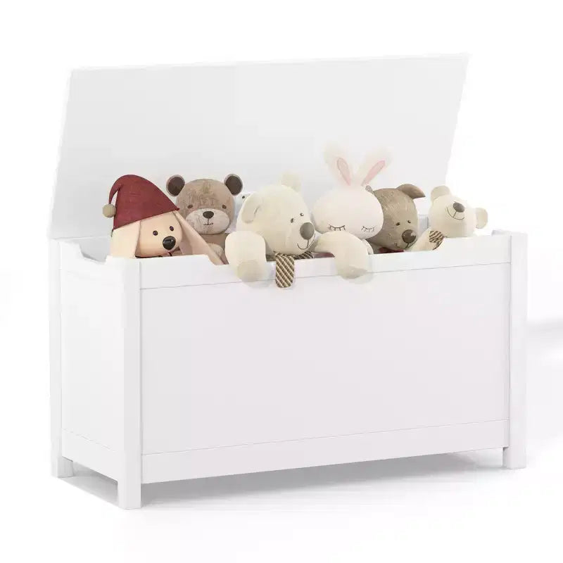 Coffre de Rangement Jouets Enfant Banc Coffre Tabouret de Lit avec Couvercle à Charnière de Sécurité