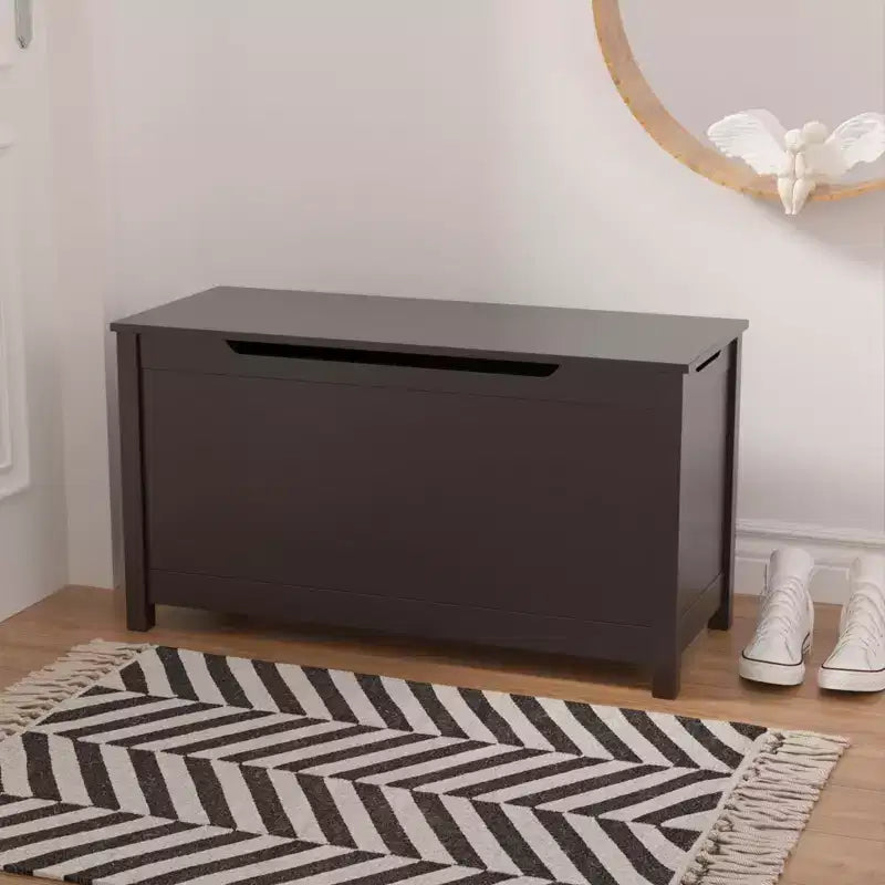 Coffre de Rangement Jouets Enfant Banc Coffre Tabouret de Lit avec Couvercle à Charnière de Sécurité