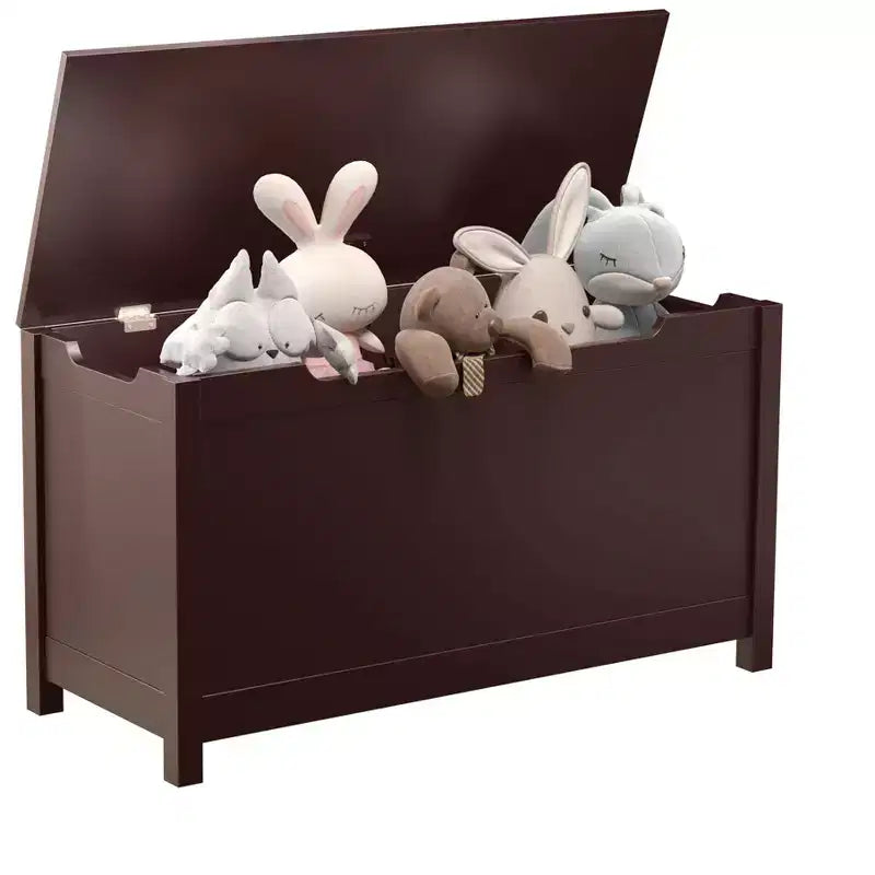 Coffre de Rangement Jouets Enfant Banc Coffre Tabouret de Lit avec Couvercle à Charnière de Sécurité