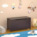 32W Kids Toy Storage Box Storage Bench Bed Stool with Safety Hinged Lid for Ages 2+-ModernLuxe