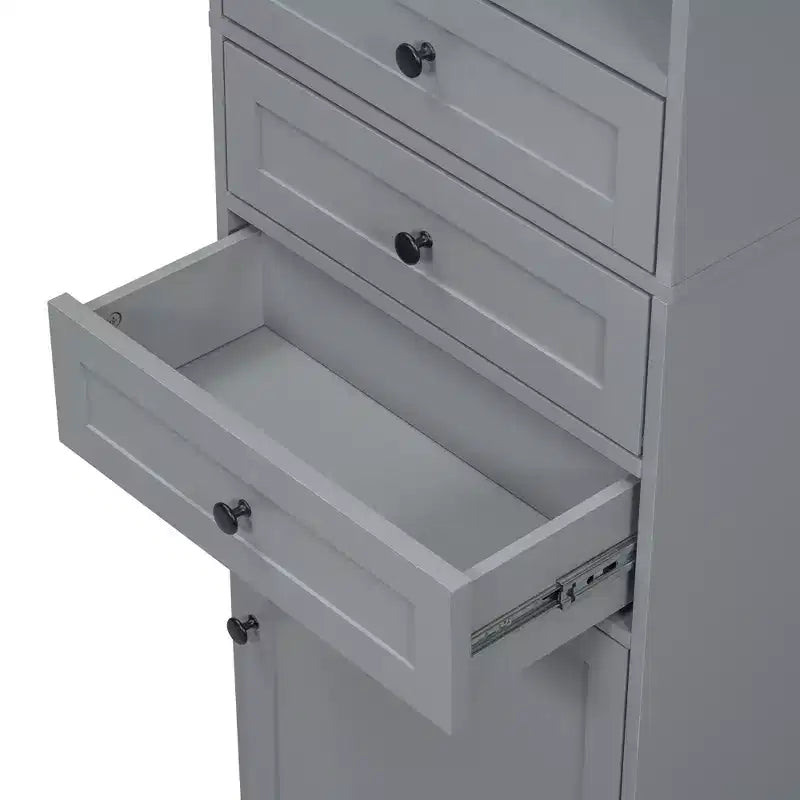 Meuble de rangement avec tiroirs et étagères réglables pour salle de bain