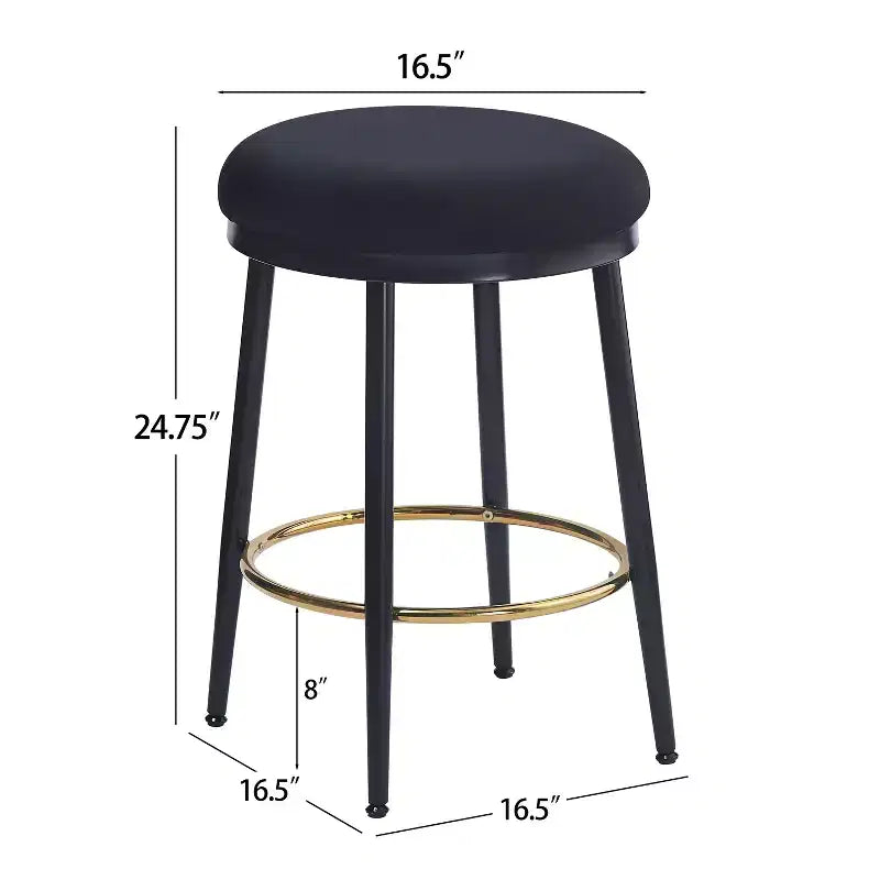 Tabourets de comptoir, Tabourets d'appoint ronds modernes avec cadre en métal