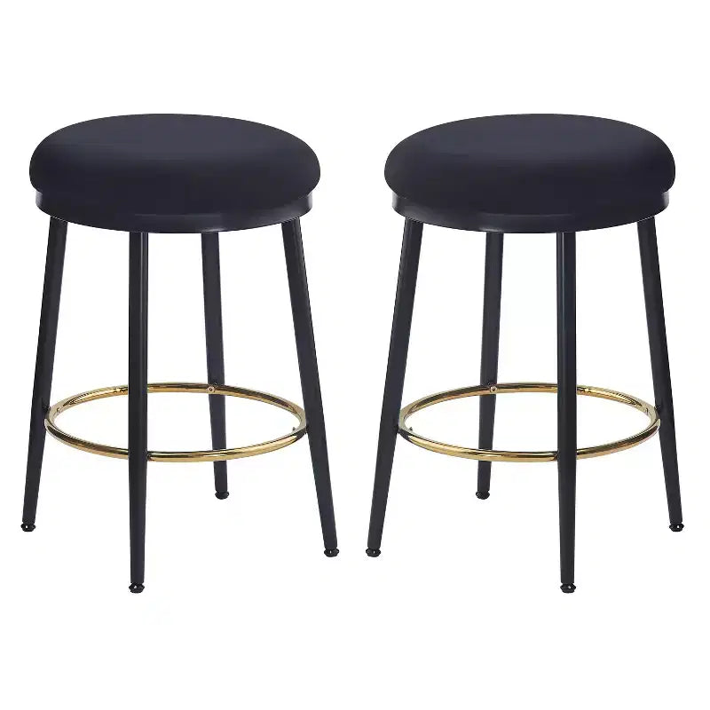 Tabourets de comptoir, Tabourets d'appoint ronds modernes avec cadre en métal