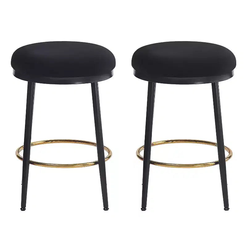 Tabourets de comptoir, Tabourets d'appoint ronds modernes avec cadre en métal