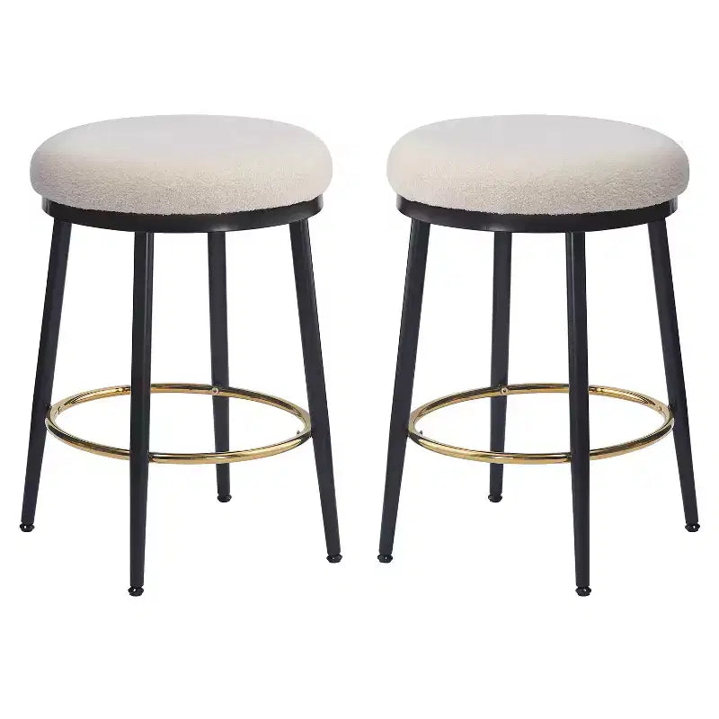 Tabourets de comptoir, Tabourets d'appoint ronds modernes avec cadre en métal