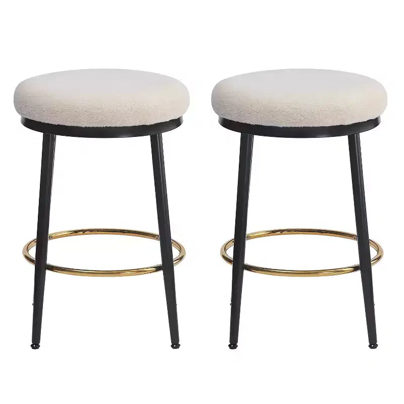 Tabourets de comptoir, Tabourets d'appoint ronds modernes avec cadre en métal