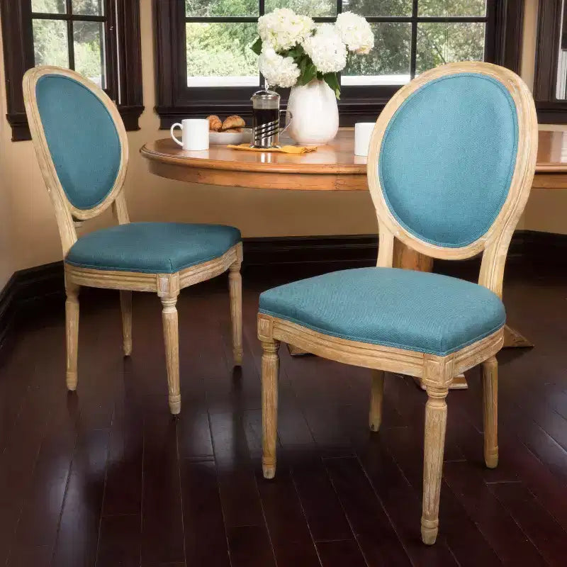 Chaises de salle à manger tapissées style champêtre français