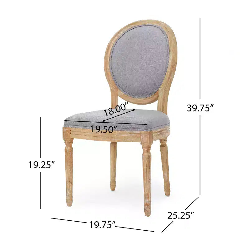 Chaises de salle à manger tapissées style champêtre français