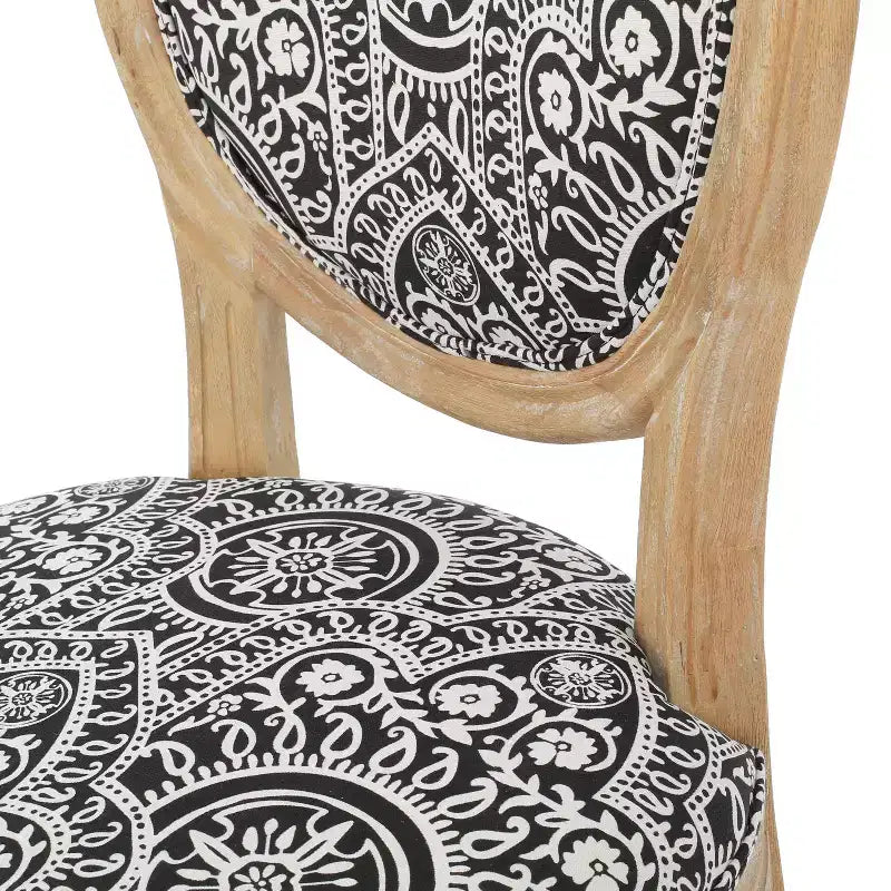 Chaises de salle à manger tapissées style champêtre français