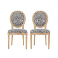 GDFStudio Karter French Country Upholstered Dining Chairs (Set of 2)