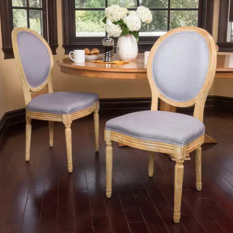 Chaises de salle à manger tapissées style champêtre français