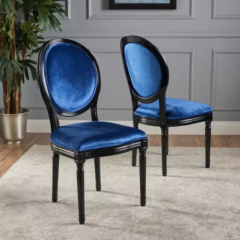Chaises de salle à manger tapissées style champêtre français