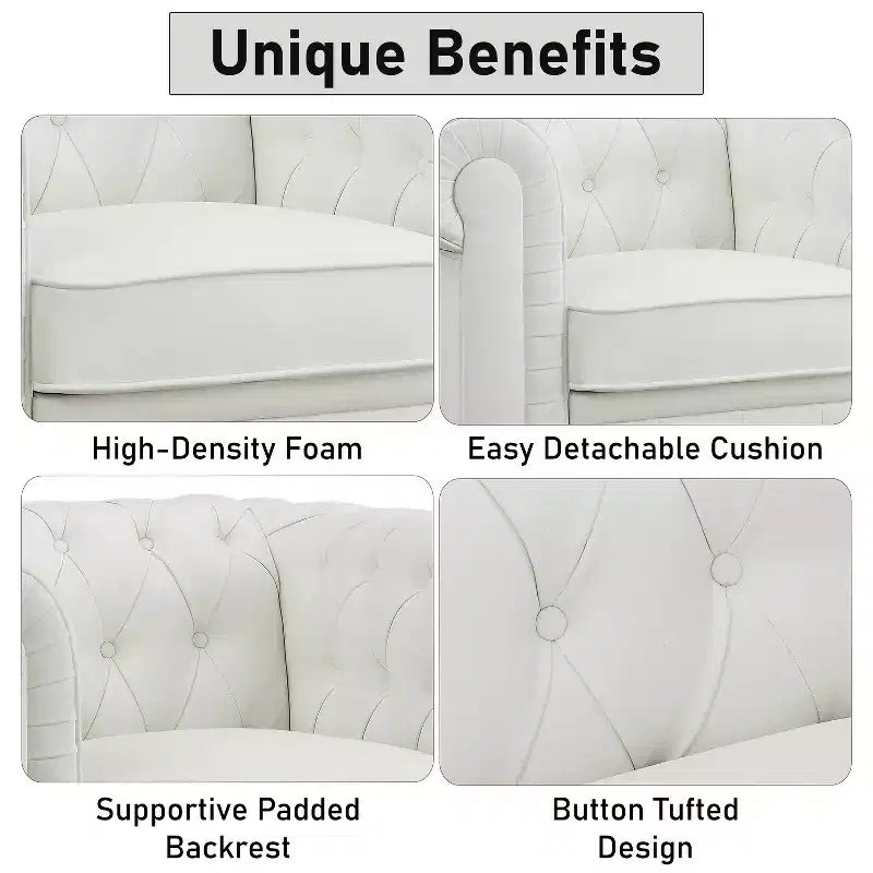 Fauteuil d'appoint capitonné en losange