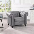 Fauteuil d'appoint capitonné en losange