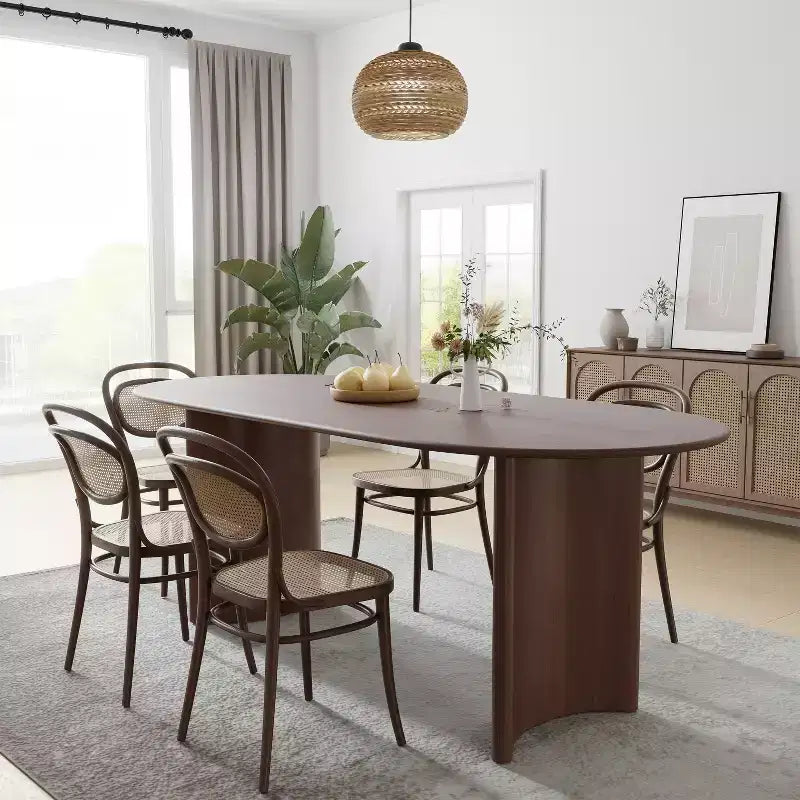 PexFix Haiden Oval 67x33.5 Dining Table Solid Wood Kitchen Tables