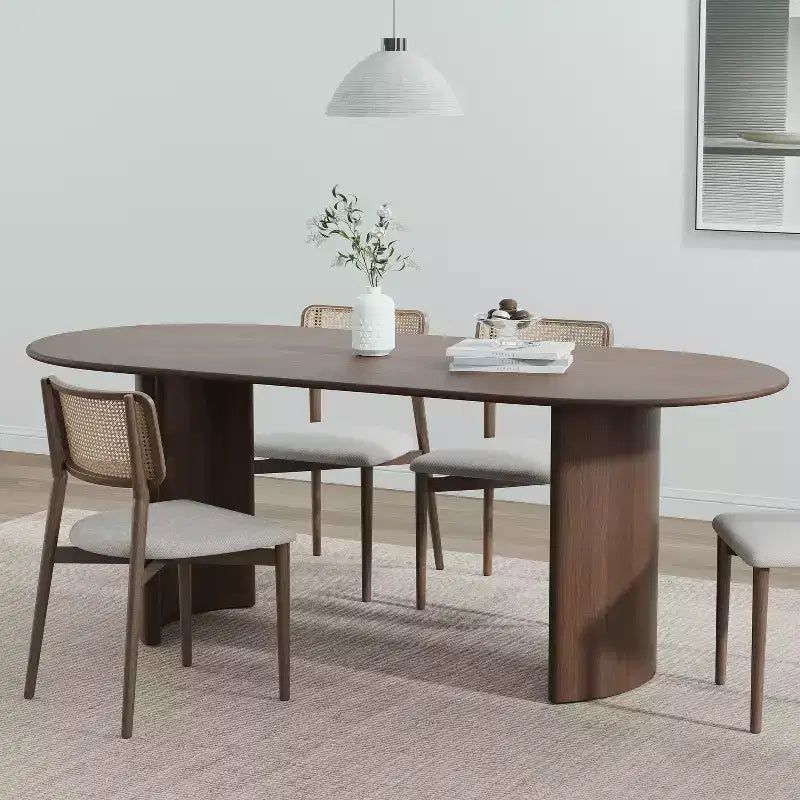 Table à Manger Ovale Tables de Cuisine en Bois Massif