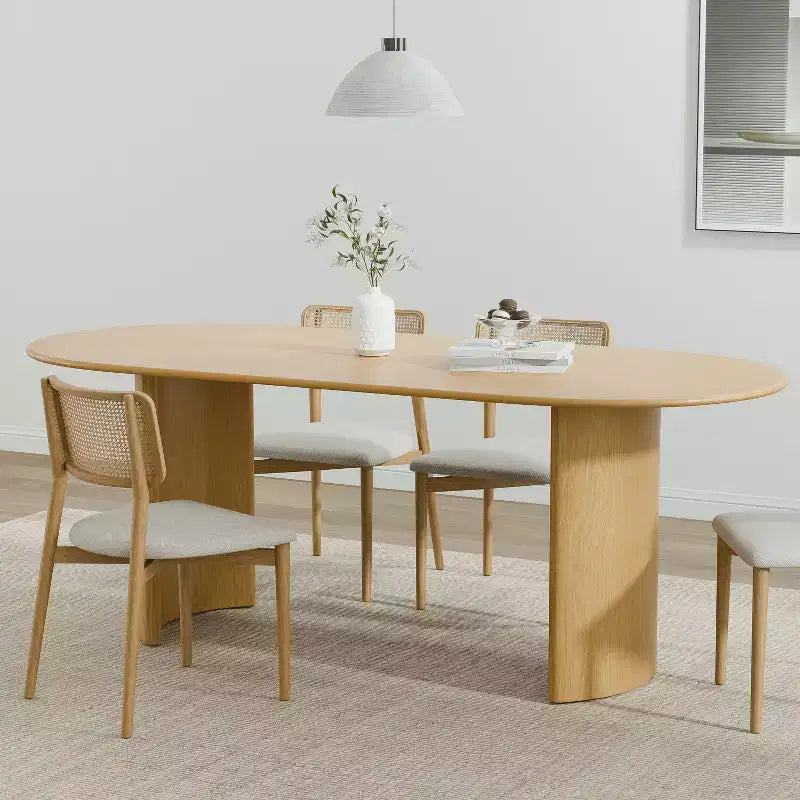 Table à Manger Ovale Tables de Cuisine en Bois Massif