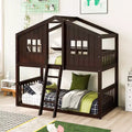 Whisen Twin over Twin House-Shaped Bunk Bed With Ladder
