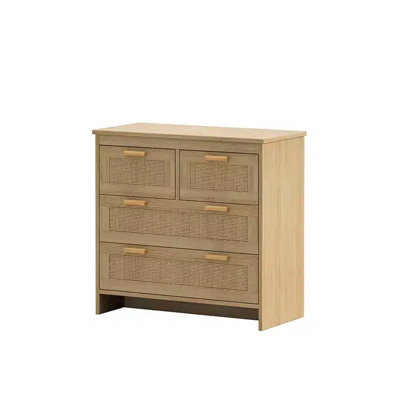 Commode à 4 tiroirs en rotin moderne