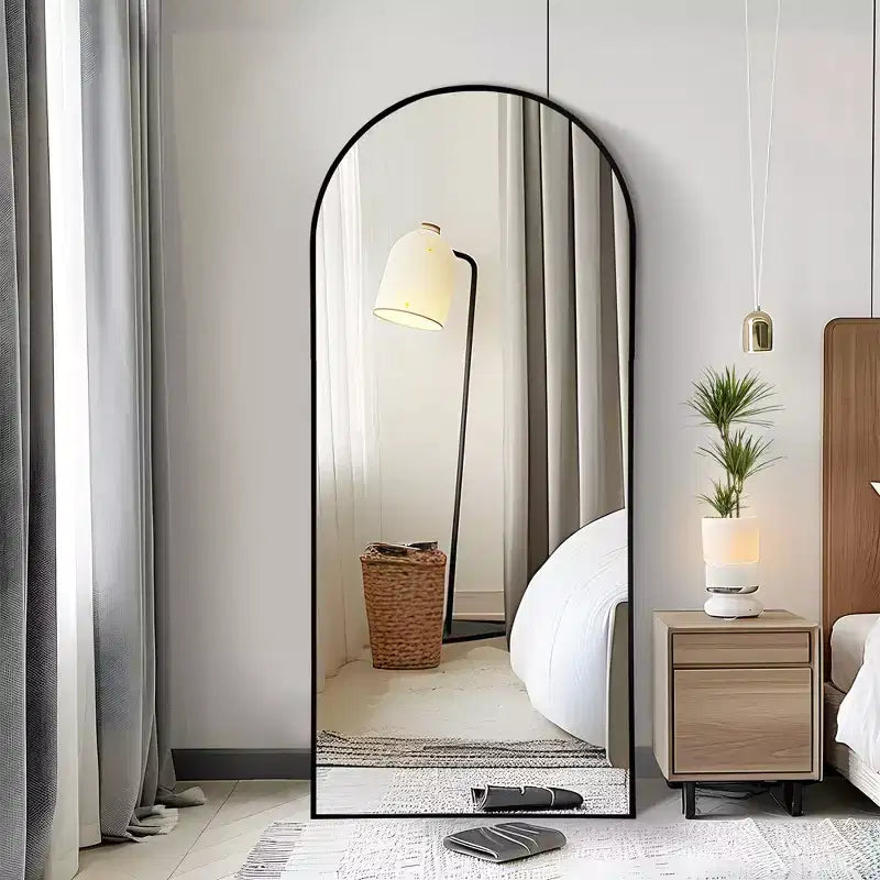 71 x 32 Full-Length Mirror featuring a Right-Angled Arch and a Slim Aluminum Alloy Frame