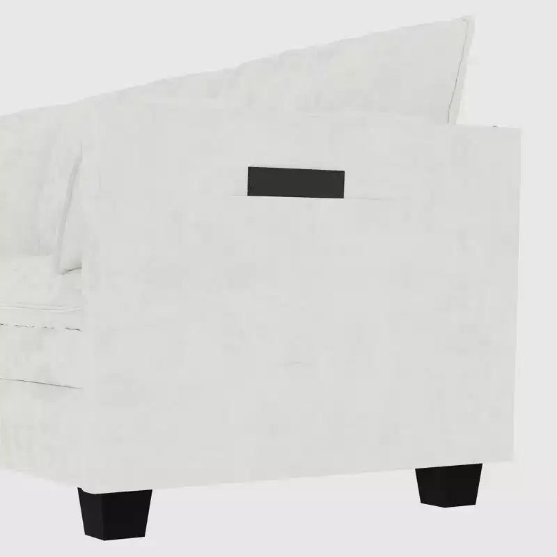 Canapé causeuse Mid-century moderne de 188,67 cm avec pochette latérale