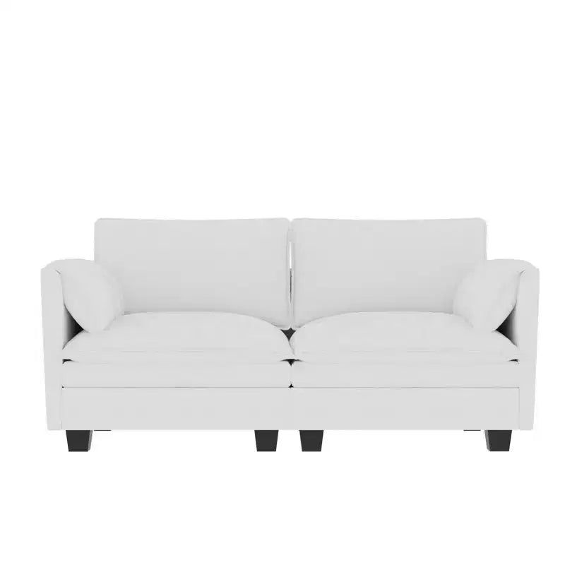 Canapé causeuse Mid-century moderne de 188,67 cm avec pochette latérale