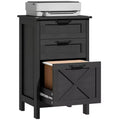 HOMCOM 3 Drawer File Cabinet, Filing Cabinet for Hanging A4/Letter Size, Farmhouse Printer Stand with Storage for Home Office
