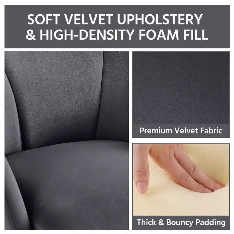 Fauteuil en velours en forme de fleur pour salon, chambre à coucher