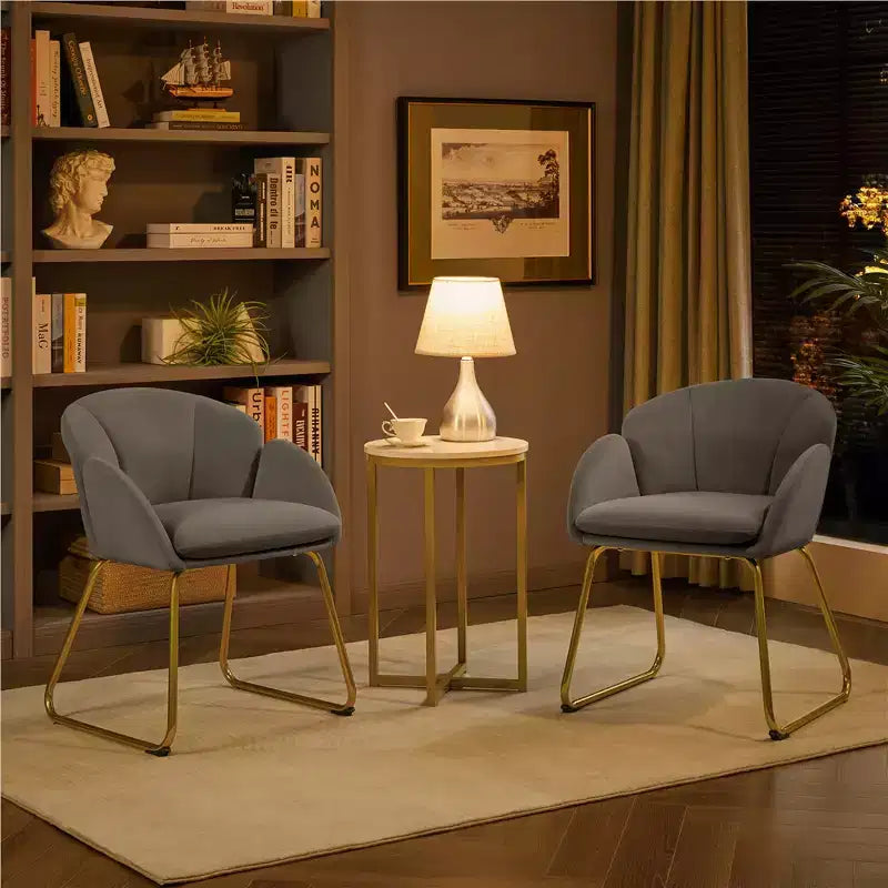Fauteuil en velours en forme de fleur pour salon, chambre à coucher