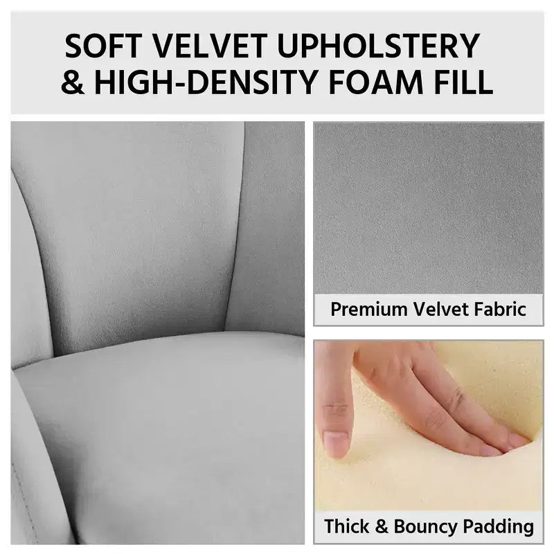 Fauteuil en velours en forme de fleur pour salon, chambre à coucher