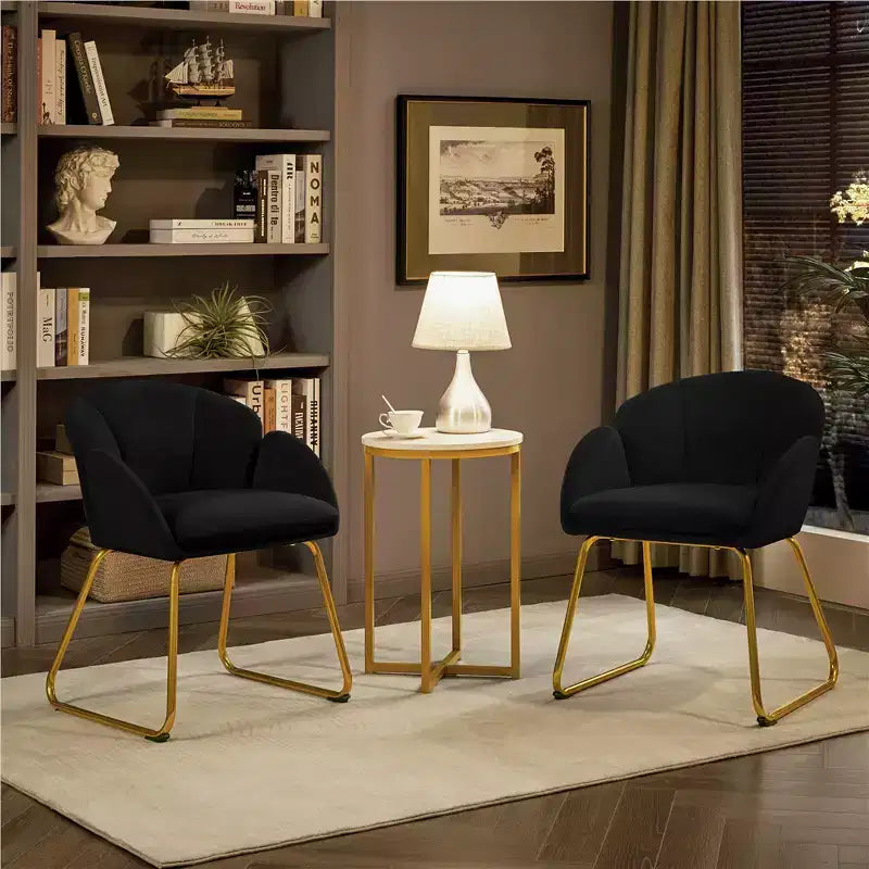 Fauteuil en velours en forme de fleur pour salon, chambre à coucher