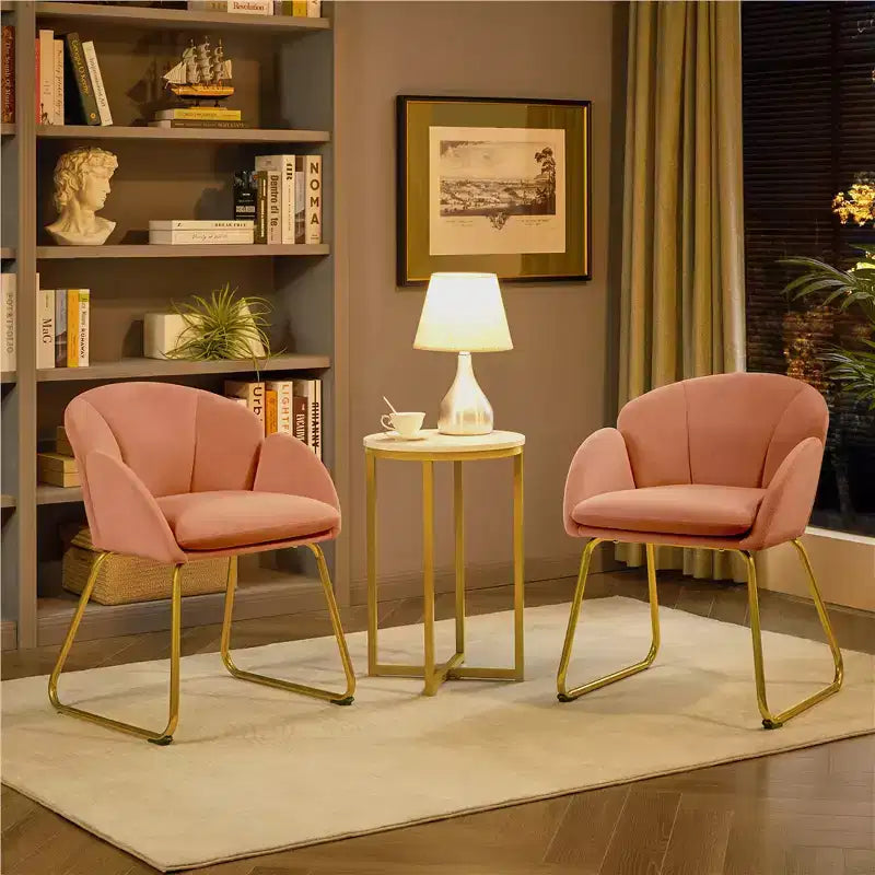 Fauteuil en velours en forme de fleur pour salon, chambre à coucher
