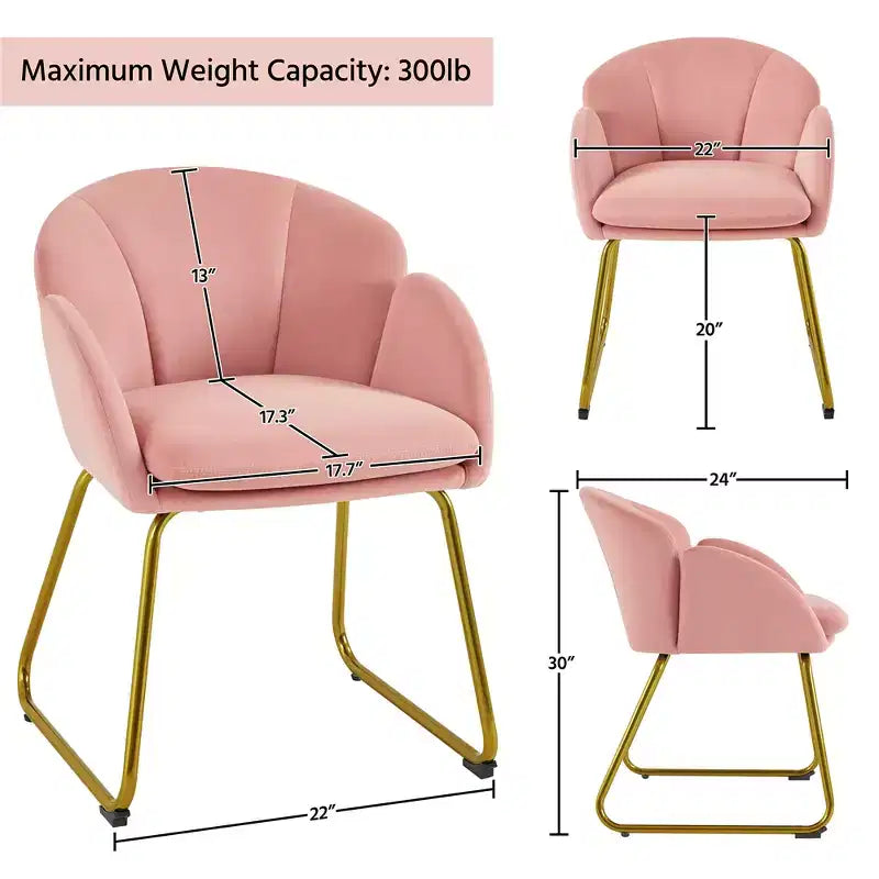 Fauteuil en velours en forme de fleur pour salon, chambre à coucher