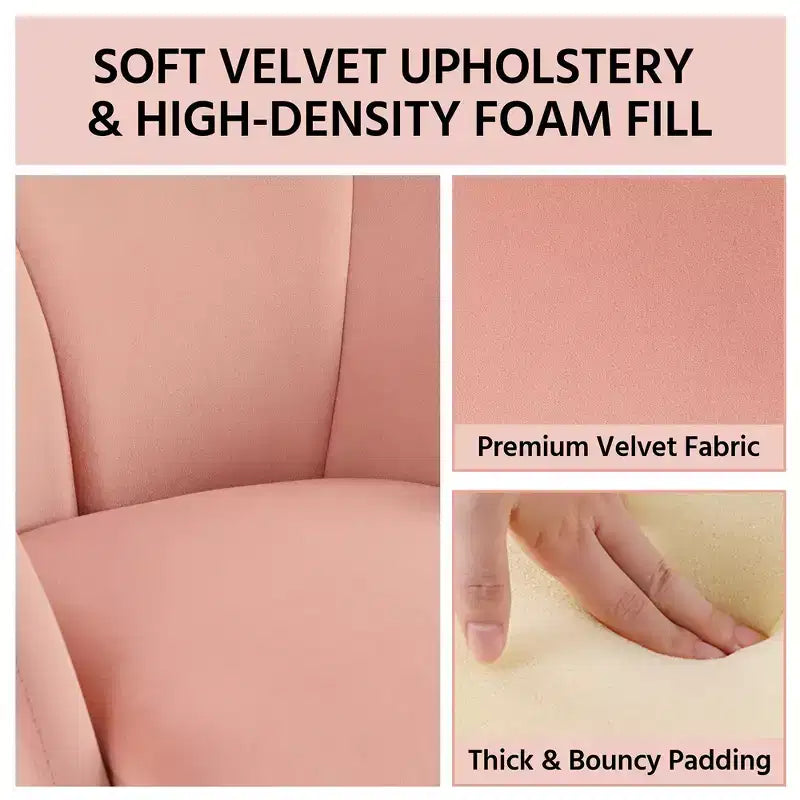 Fauteuil en velours en forme de fleur pour salon, chambre à coucher