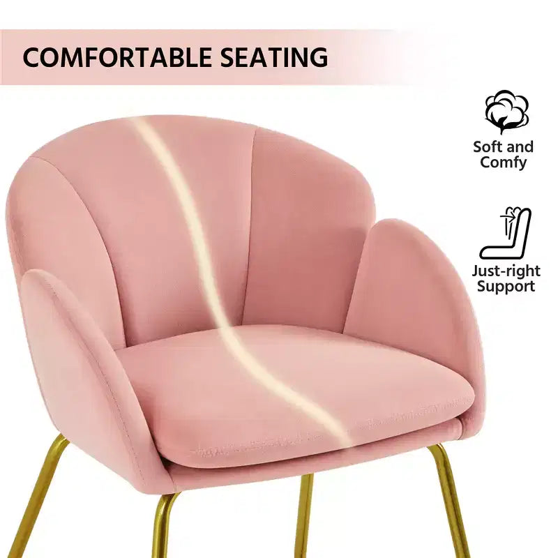 Fauteuil en velours en forme de fleur pour salon, chambre à coucher