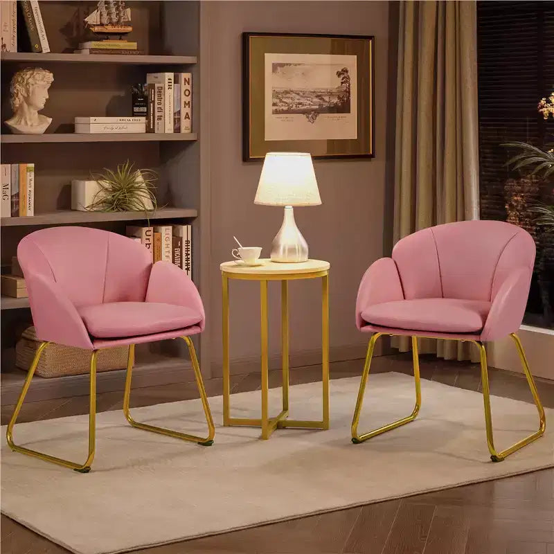 Fauteuil en velours en forme de fleur pour salon, chambre à coucher