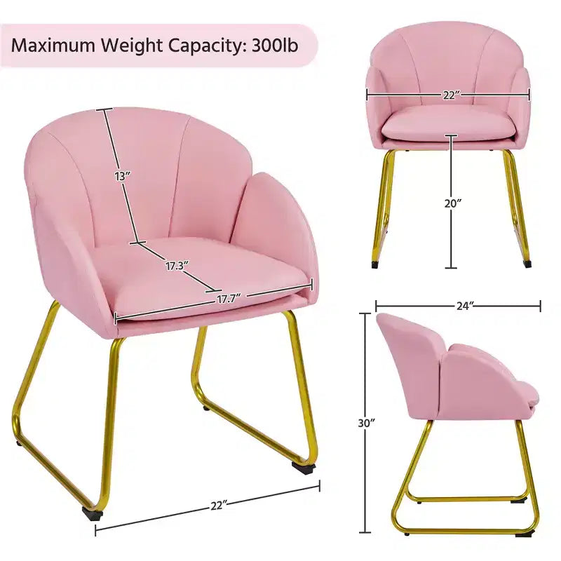 Fauteuil en velours en forme de fleur pour salon, chambre à coucher