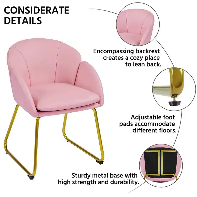 Fauteuil en velours en forme de fleur pour salon, chambre à coucher