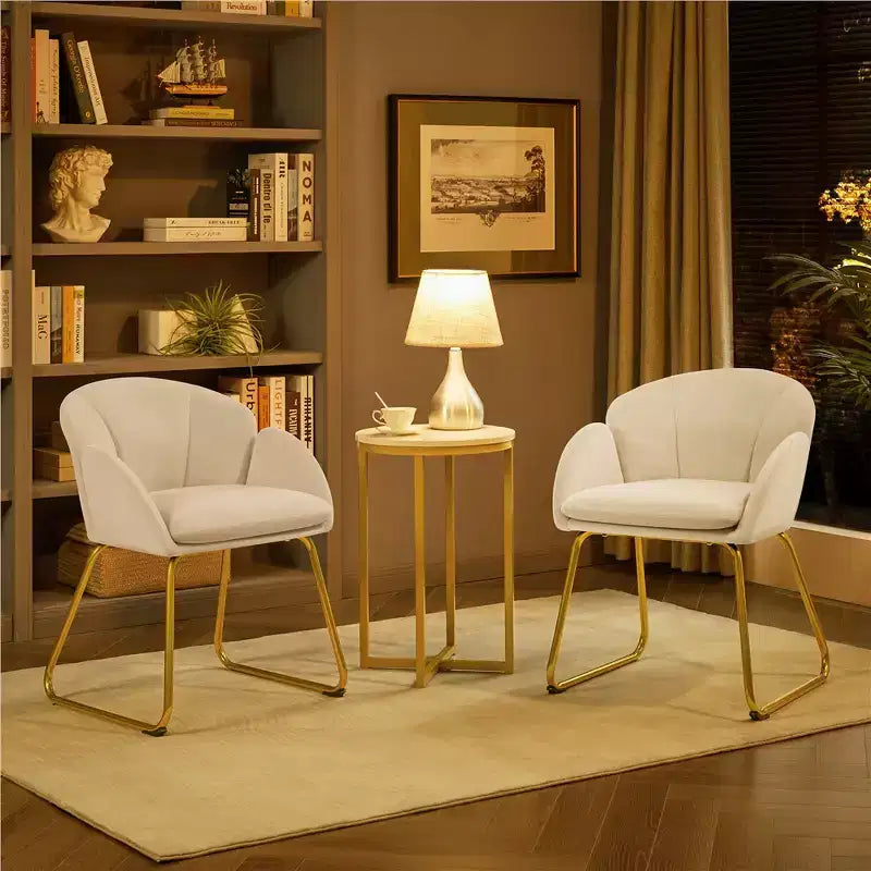 Fauteuil en velours en forme de fleur pour salon, chambre à coucher