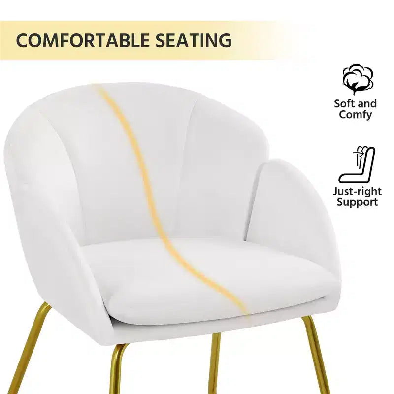 Fauteuil en velours en forme de fleur pour salon, chambre à coucher