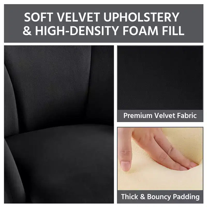 Fauteuil en velours en forme de fleur pour salon, chambre à coucher