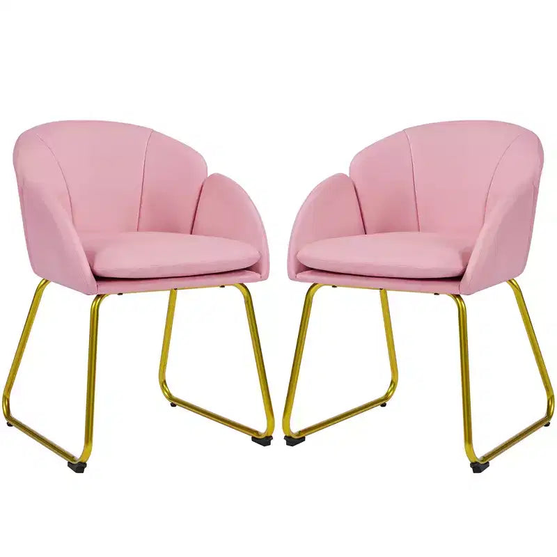 Fauteuil en velours en forme de fleur pour salon, chambre à coucher