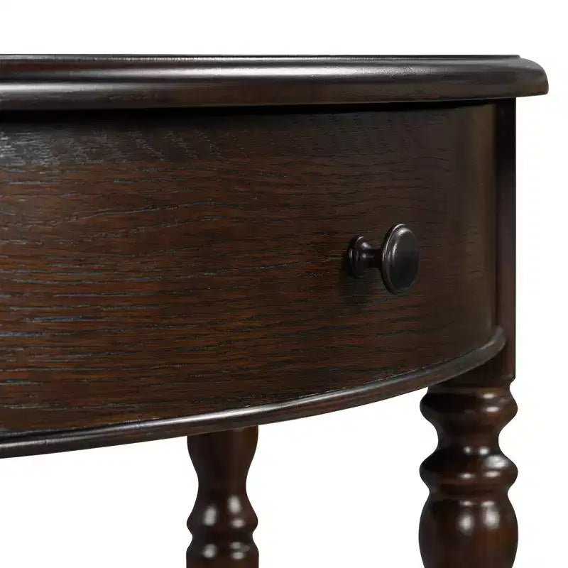 Console de Ferme Demi-Lune 39 pouces avec Tiroir et Étagère