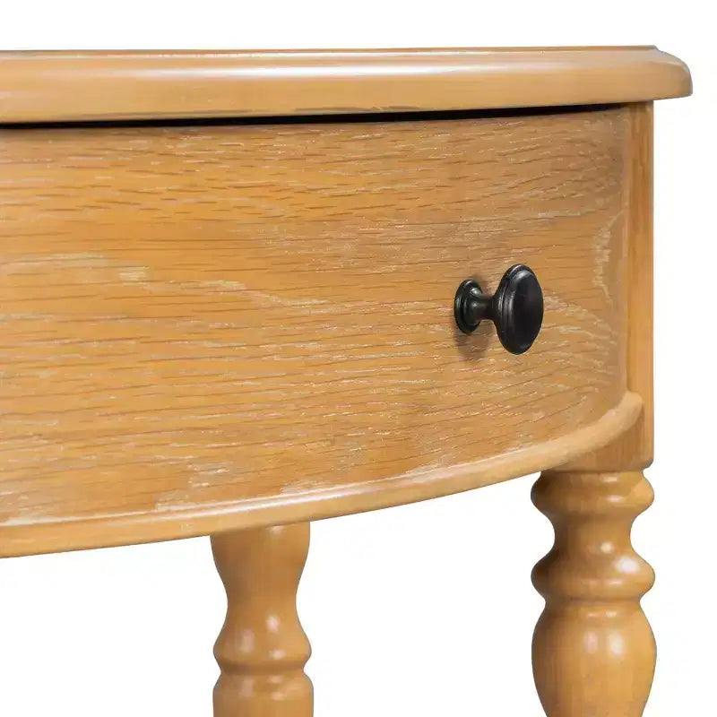 Console de Ferme Demi-Lune 39 pouces avec Tiroir et Étagère