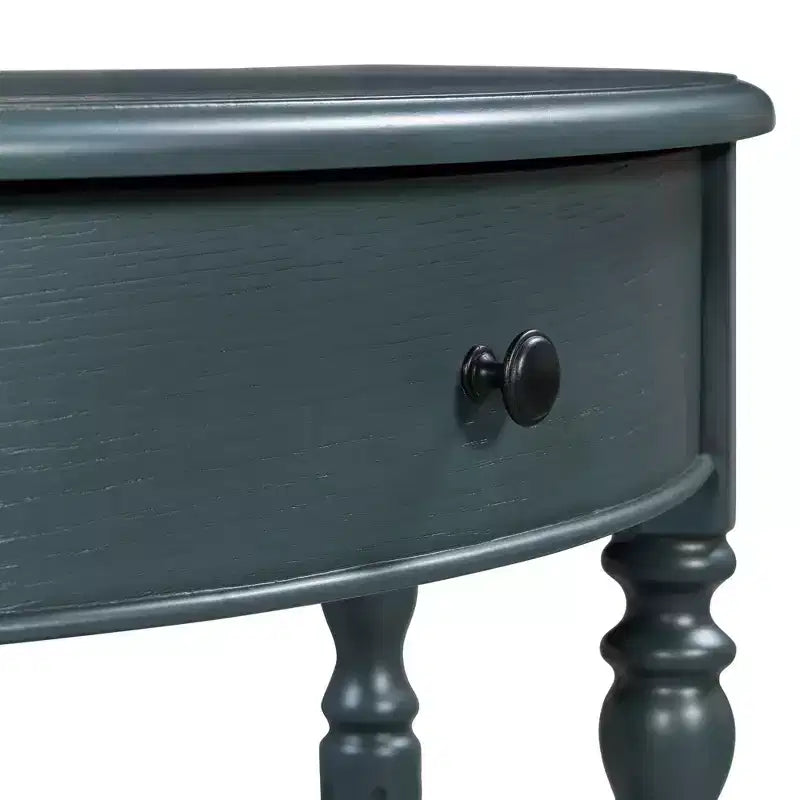 Console de Ferme Demi-Lune 39 pouces avec Tiroir et Étagère