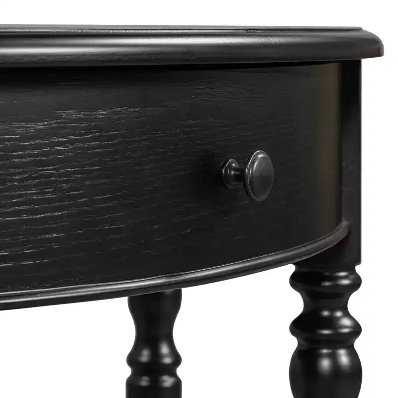 Console de Ferme Demi-Lune 39 pouces avec Tiroir et Étagère