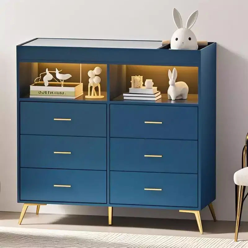 Commode à langer avec tiroirs et pieds en métal, organisateur de chambre de bébé